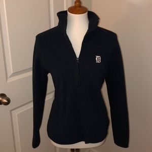 Navy Fleece Pullover with Detroit Tigers Emblem